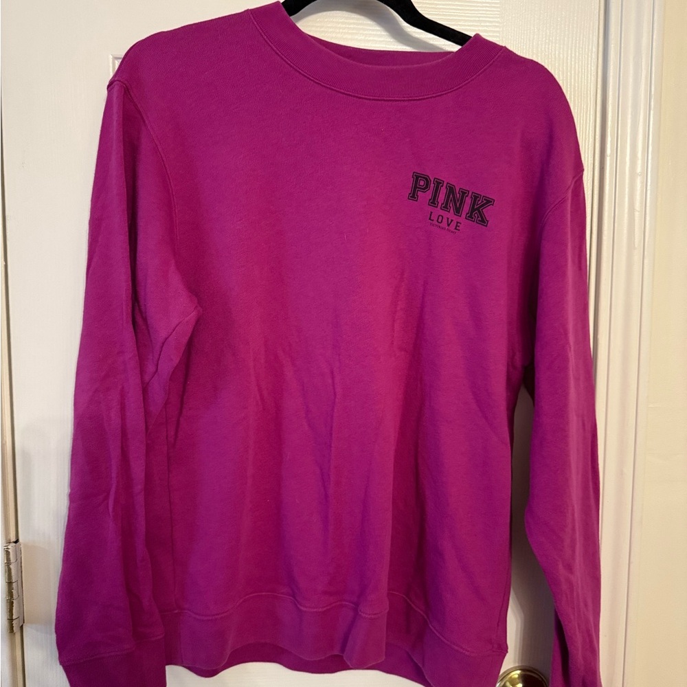 Vintage PINK Victoria's Secret Magenta Love Sweatshirt